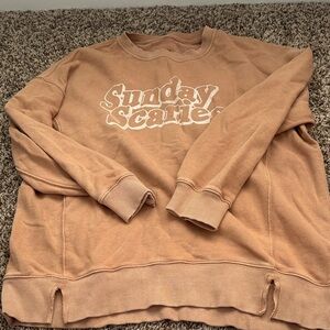 Aerie Sunday Scaries Tan Sweatshirt